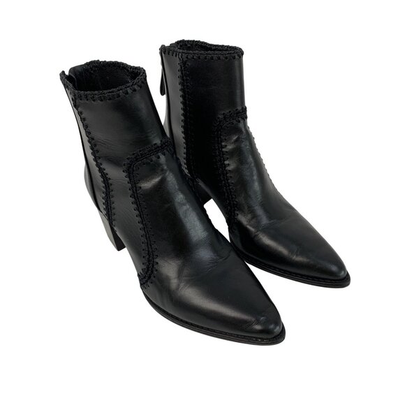 Alexandre Birman Benta Pieced Bootie Black Leather Ankle Sz 6.5/7 US 37 EU $750 - Picture 7 of 16